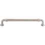 Top Knobs Reeded 7 Inch Center to Center Handle Cabinet Pull from the Chareau Collection Brushed Satin Nickel