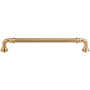 Top Knobs Reeded 7 Inch Center to Center Handle Cabinet Pull from the Chareau Collection Honey Bronze
