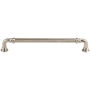 Top Knobs Reeded 7 Inch Center to Center Handle Cabinet Pull from the Chareau Collection Polished Nickel