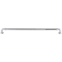 Top Knobs Reeded 12 Inch Center to Center Handle Cabinet Pull from the Chareau Collection Polished Chrome