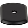Top Knobs Wescott 1 Inch Cabinet Knob Backplate Flat Black
