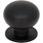 Top Knobs Lambert 1-1/4 Inch Mushroom Cabinet Knob from the Brockwell Collection Flat Black