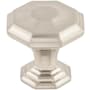 Top Knobs Chalet 1-1/8 Inch Geometric Cabinet Knob from the Chareau Collection Brushed Satin Nickel