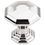 Top Knobs Chalet 1-1/8 Inch Geometric Cabinet Knob from the Chareau Collection Polished Nickel