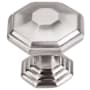 Top Knobs Chalet 1-1/2 Inch Geometric Cabinet Knob from the Chareau Collection Brushed Satin Nickel