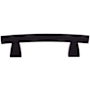 Top Knobs Arched 3 Inch Center to Center Bar Cabinet Pull from the Sanctuary Collection Flat Black