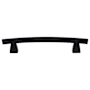 Top Knobs Arched 5 Inch (128 mm) Center to Center Bar Cabinet Pull from the Sanctuary Series - 10 Pack Flat Black