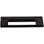 Top Knobs Europa 3-3/4 Inch Center to Center Finger Cabinet Pull from the Mercer Series Black