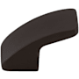 Top Knobs Thumb 1-1/4 Inch Long Finger Cabinet Pull from the Sanctuary Collection Flat Black