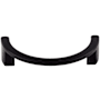 Top Knobs Half Circle 3-1/2 Inch Center to Center Handle Cabinet Pull from the Sanctuary Collection Flat Black