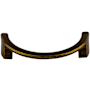 Top Knobs Half Circle 3-1/2 Inch Center to Center Handle Cabinet Pull from the Sanctuary Collection German Bronze