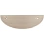 Top Knobs Half Circle 3-1/2 Inch Center to Center Pull Backplate from the Sanctuary Series Brushed Satin Nickel