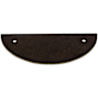 Top Knobs Half Circle 3-1/2 Inch Center to Center Pull Backplate from the Sanctuary Series German Bronze