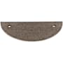 Top Knobs Half Circle 3-1/2 Inch Center to Center Pull Backplate from the Sanctuary Series Pewter Antique