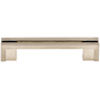 Top Knobs Flat 3-1/2 Inch Center to Center Handle Cabinet Pull from the Sanctuary Collection Brushed Satin Nickel