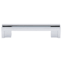 Top Knobs Flat 3-1/2 Inch Center to Center Handle Cabinet Pull from the Sanctuary Series - 10 Pack Polished Chrome