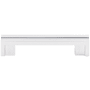 Top Knobs Flat 3-1/2 Inch Center to Center Handle Cabinet Pull from the Sanctuary Collection Polished Chrome