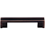 Top Knobs Flat 3-1/2 Inch Center to Center Handle Cabinet Pull from the Sanctuary Collection Tuscan Bronze
