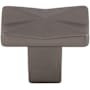 Top Knobs Quilted 1-1/4 Inch Rectangular Cabinet Knob from the Mercer Collection Ash Gray