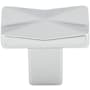 Top Knobs Quilted 1-1/4 Inch Rectangular Cabinet Knob from the Mercer Collection Polished Chrome