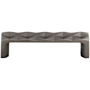 Top Knobs Quilted 3-3/4 Inch Center to Center Handle Cabinet Pull from the Mercer Series Ash Gray