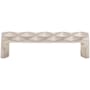 Top Knobs Quilted 3-3/4 Inch Center to Center Handle Cabinet Pull from the Mercer Series Brushed Satin Nickel