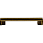 Top Knobs Flat 5 Inch Center to Center Handle Cabinet Pull from the Sanctuary Collection German Bronze