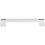 Top Knobs Flat 5 Inch Center to Center Handle Cabinet Pull from the Sanctuary Collection Polished Chrome