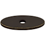 Top Knobs 1-1/4 Inch Small Oval Cabinet Knob Backplate from the Sanctuary Series German Bronze