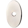 Top Knobs 1-1/4 Inch Small Oval Cabinet Knob Backplate from the Sanctuary Series Polished Nickel