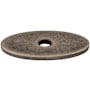 Top Knobs 1-1/4 Inch Small Oval Cabinet Knob Backplate from the Sanctuary Series Pewter Antique