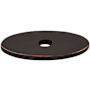 Top Knobs 1-1/4 Inch Small Oval Cabinet Knob Backplate from the Sanctuary Series Tuscan Bronze