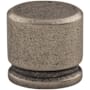 Top Knobs Oval 1-1/8 Inch Oval Cabinet Knob from the Sanctuary Collection Pewter Antique