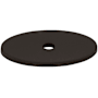 Top Knobs 1-1/2 Inch Medium Oval Cabinet Knob Backplate from the Sanctuary Series Flat Black