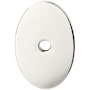 Top Knobs 1-1/2 Inch Medium Oval Cabinet Knob Backplate from the Sanctuary Series Polished Nickel