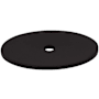 Top Knobs 1-3/4 Inch Large Oval Cabinet Knob Backplate from the Sanctuary Series Flat Black
