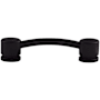 Top Knobs Oval 3-3/4 Inch Center to Center Handle Cabinet Pull from the Sanctuary Collection Flat Black