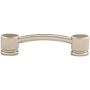 Top Knobs Oval 3-3/4 Inch Center to Center Handle Cabinet Pull from the Sanctuary Collection Brushed Satin Nickel