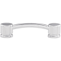 Top Knobs Oval 3-3/4 Inch Center to Center Handle Cabinet Pull from the Sanctuary Collection Polished Chrome
