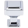 Top Knobs Ascendra 1 Inch Square Cabinet Knob from the Transcend Collection Polished Chrome