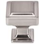 Top Knobs Ascendra 1-1/8 Inch Square Cabinet Knob from the Transcend Collection Brushed Satin Nickel