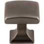 Top Knobs Contour 1-1/8 Inch Square Cabinet Knob from the Transcend Collection Ash Gray