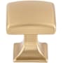 Top Knobs Contour 1-1/8 Inch Square Cabinet Knob from the Transcend Collection Honey Bronze