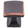 Top Knobs Contour 1-1/8 Inch Square Cabinet Knob from the Transcend Collection Umbrio
