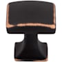 Top Knobs Contour 1-1/8 Inch Square Cabinet Knob from the Transcend Collection Umbrio