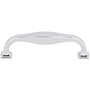Top Knobs Contour 3-3/4 Inch Center to Center Handle Cabinet Pull from the Transcend Series Polished Chrome