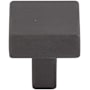 Top Knobs Channing 1-1/16 Inch Square Cabinet Knob from the Barrington Collection Sable