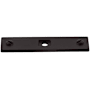 Top Knobs Channing 3 Inch Long Cabinet Knob Backplate from the Barrington Series Flat Black