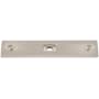 Top Knobs Channing 3 Inch Long Cabinet Knob Backplate from the Barrington Series Brushed Satin Nickel