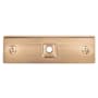 Top Knobs Channing 3 Inch Long Cabinet Knob Backplate from the Barrington Series Honey Bronze